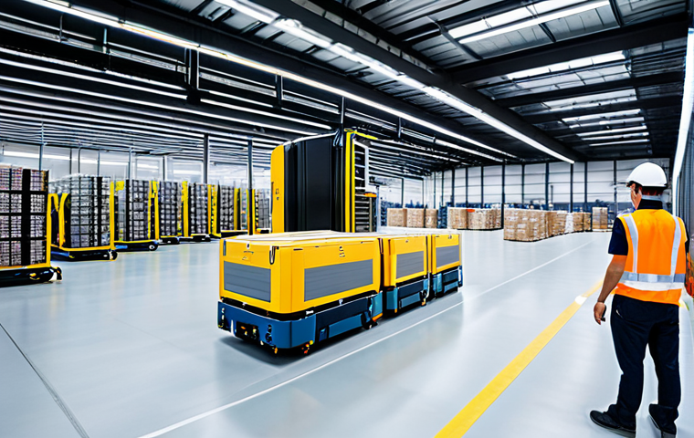 물류관리사와 특수 물류 사례 - Modern Logistics Hub**

"A bustling modern logistics center, fully automated, with robotic arms and ...